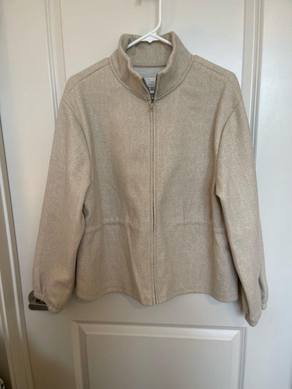 a new day Cream Zip-Front Utility Jacket
